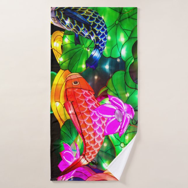 Illuminated Koi Bath Towel (Bath Towel)