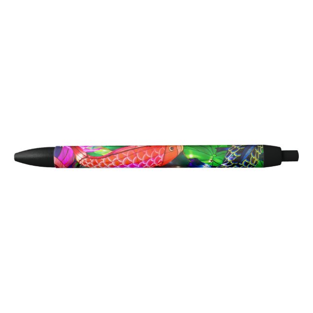 Illuminated Koi Black Ink Pen (Front)