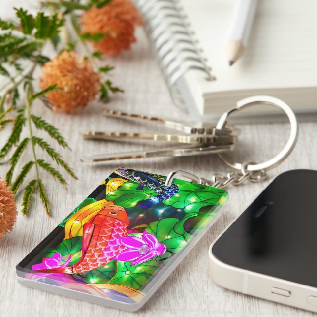 Illuminated Koi Key Ring (Front Right)