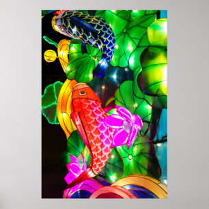 Illuminated Koi Poster