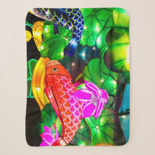 Illuminated Koi Sherpa Blanket