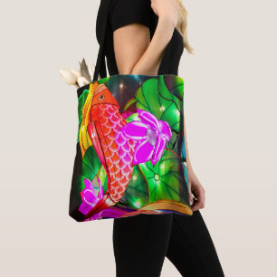 Illuminated Koi Tote Bag
