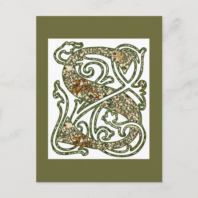 Illuminated Letter "S" Postcard (Front)