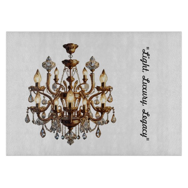 "Illuminated Luxury" Cutting Board (Front)