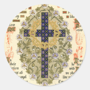 Illuminated Manuscript for Septuagesima and Lent Classic Round Sticker