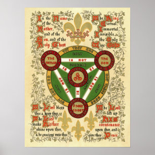 Illuminated Manuscript of the Holy Trinity Poster