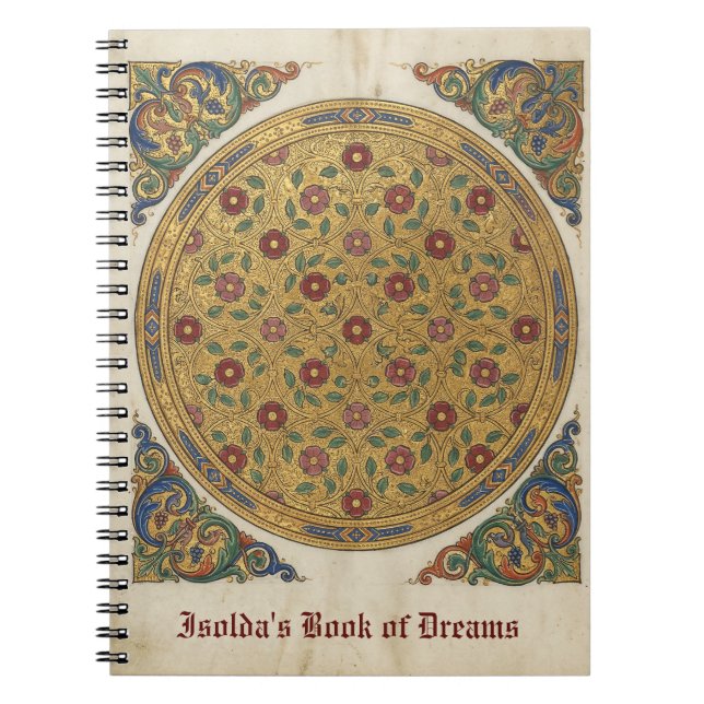 Illuminated Mystic Rose Window: Mediaeval Gothic Notebook (Front)