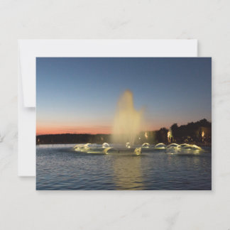 Illuminated Neptune Fountain at Night, Versailles Postcard