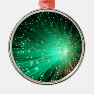 Illuminated Optical Fibres Metal Ornament
