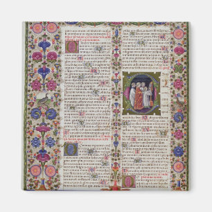 Illuminated page from the Book of Psalms Magnet