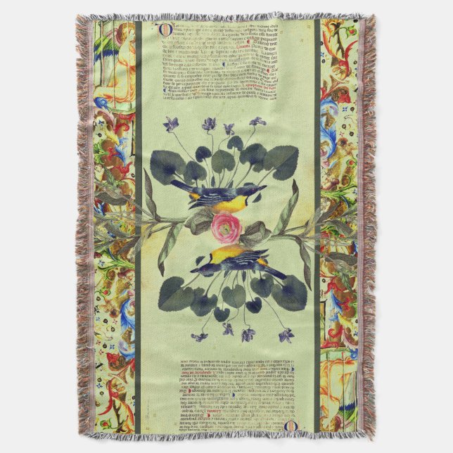 Illuminated Reflections Mint Green Throw Blanket (Front Vertical)