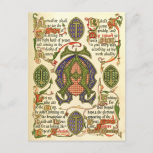 Illuminated symbol depicting festival of Advent Postcard
