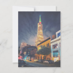 Illuminated TransAmerica San Francisco Postcard