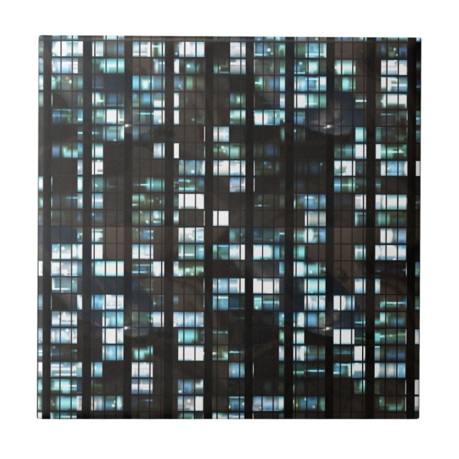 Illuminated windows pattern ceramic tile (Front)