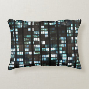 Illuminated windows pattern decorative cushion