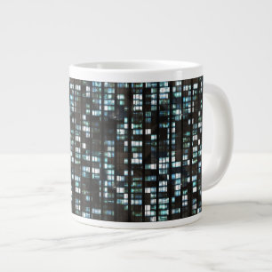 Illuminated windows pattern large coffee mug