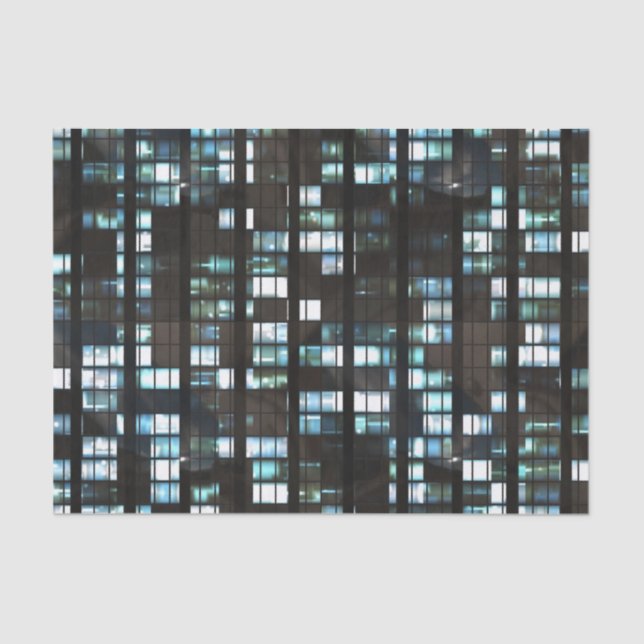 Illuminated windows pattern tissue paper (Front)