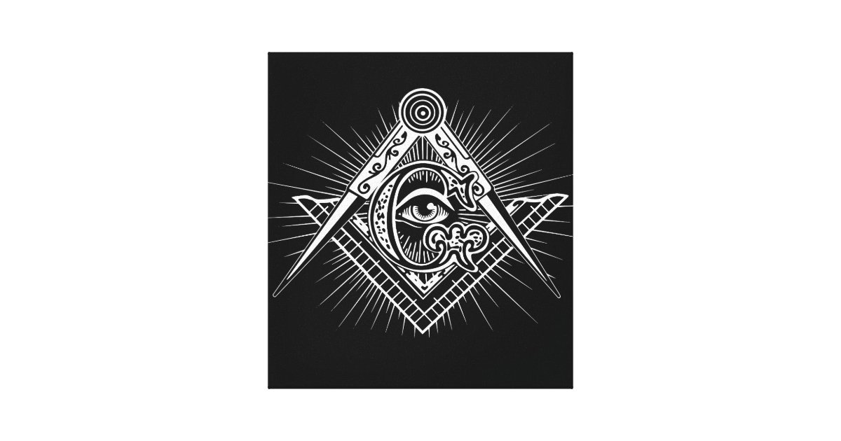 Illuminati All Seeing Eye Freemason Symbol Canvas Print