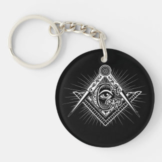 Illuminati All Seeing Eye Freemason Symbol Key Ring