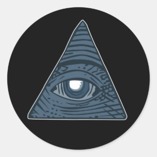 Illuminati All Seeing Eye Pyramid Symbol Classic Round Sticker