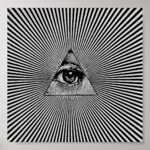 Illuminati All Seeing Eye Trance Poster Sleep