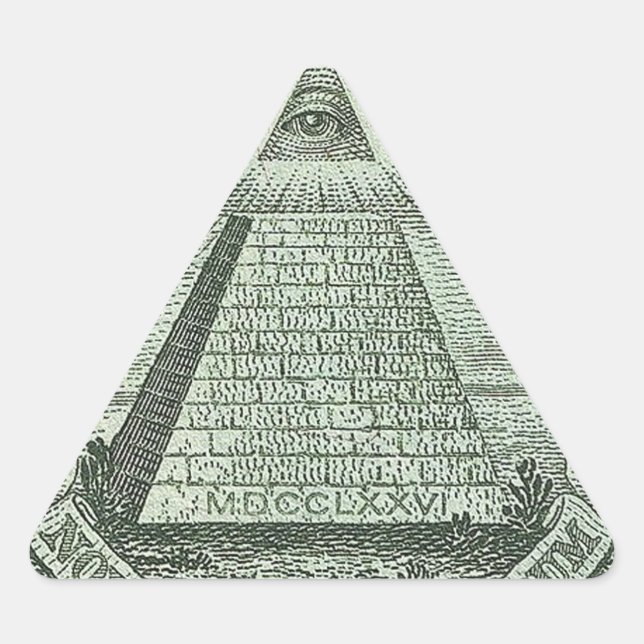 Illuminati - All seeing eye Triangle Sticker (Front)