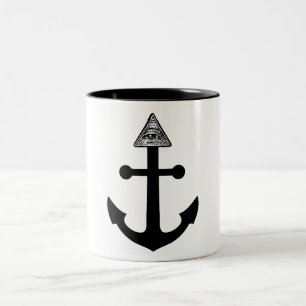 Illuminati Anchor Two-Tone Coffee Mug