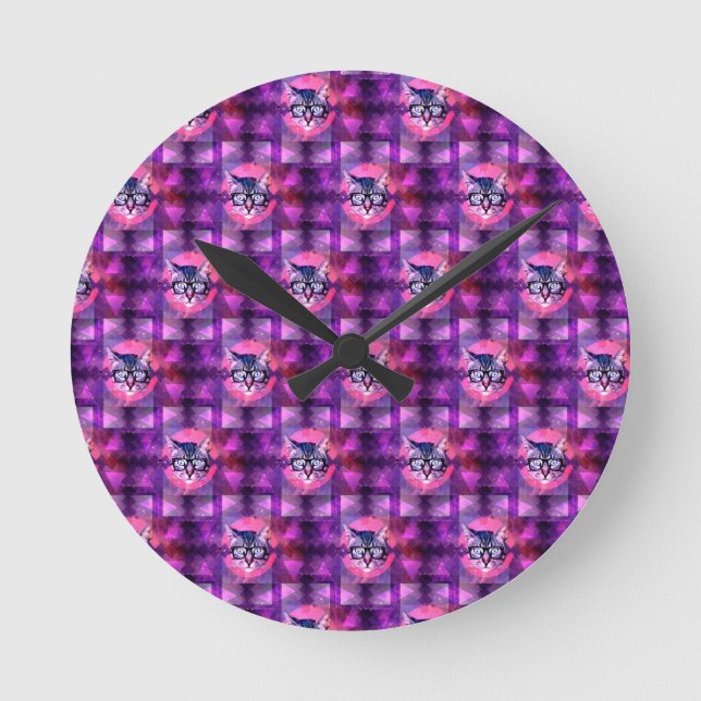 illuminati cat round clock (Front)