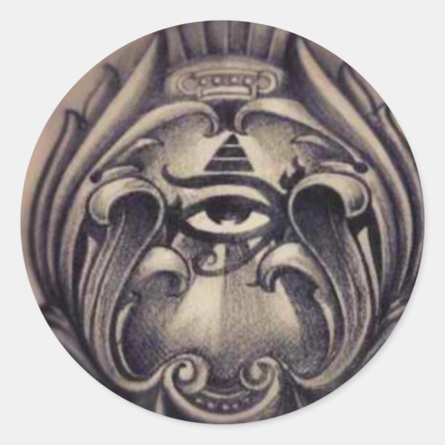 illuminati classic round sticker (Front)