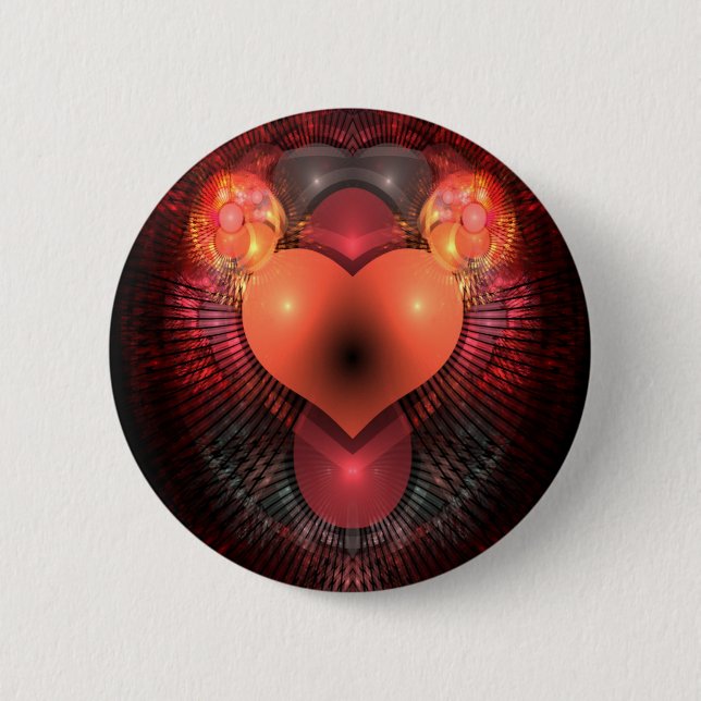 Illuminati Heart 6 Cm Round Badge (Front)
