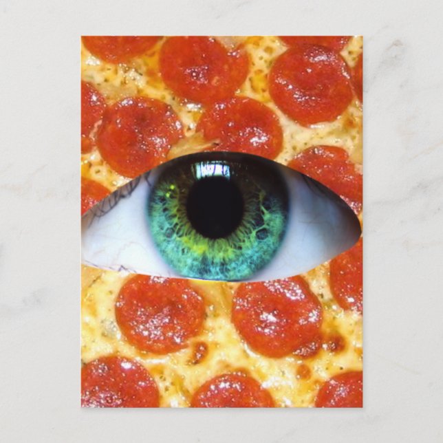 Illuminati Pizza Postcard (Front)
