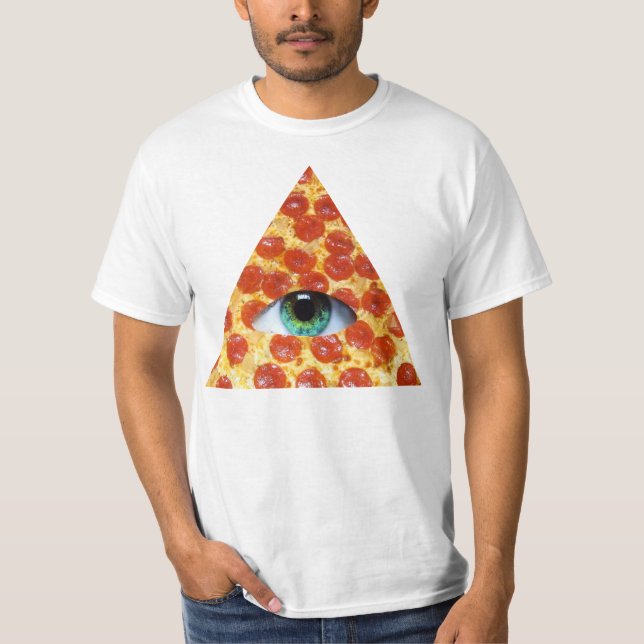 Illuminati Pizza T-Shirt (Front)