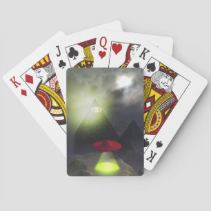 Illuminati Pyramid and UFO Playing Cards