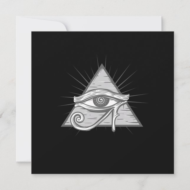 Illuminati Triangle Masonic Symbol Conspiracy Gift Invitation (Front)