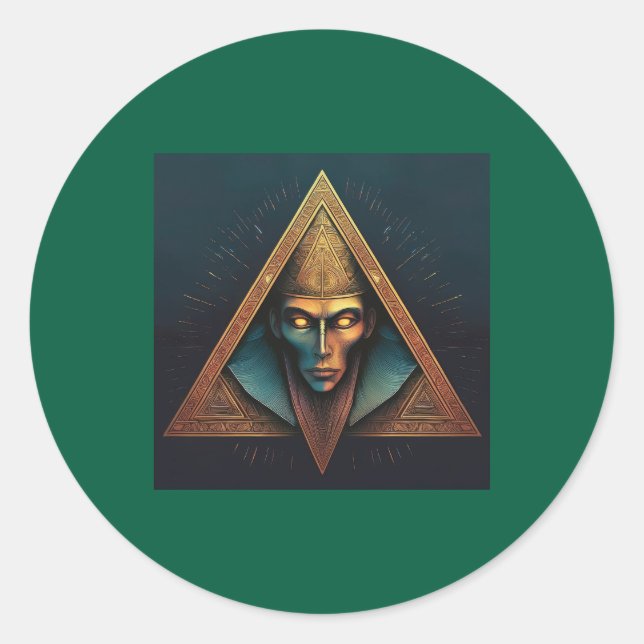 Illuminati Wall Crest Classic Round Sticker (Front)