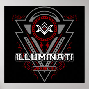 Illuminati We See You All Seeing Eye Poster