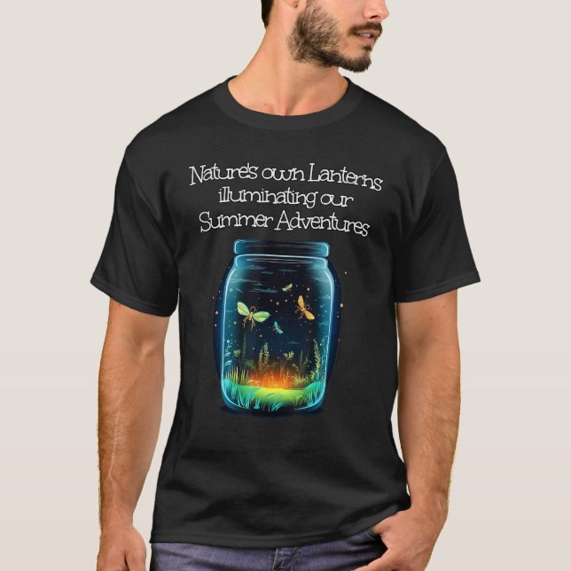 Illuminating summery Adventures with Fireflies T-Shirt (Front)