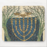 Illumination of a menorah, from mouse pad<br><div class="desc">Illumination of a menorah,  from the Jewish Cervera Bible,  1299 | by Joseph Asarfati | Art Location: Instituto da Biblioteca Nacional,  Lisbon,  Portugal | French Artist | Image Collection Number: XIR161985</div>
