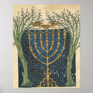 Illumination of a menorah, from poster