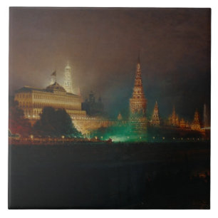 Illumination of the Kremlin, 1883 (oil on canvas) Ceramic Tile