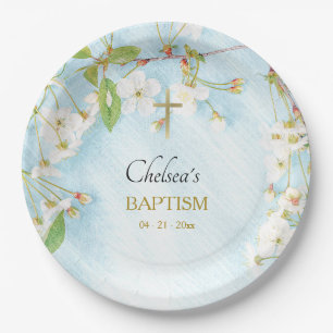 Illumination Orthodox Christian Baptism Paper Plate