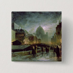 Illuminations in St. Petersburg, 1869 15 Cm Square Badge