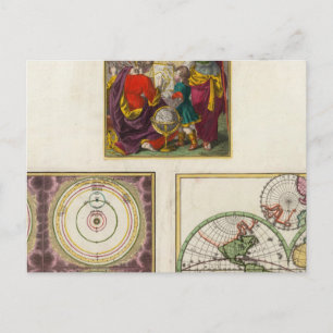 Illus Title Page Solar system, Charte vom Globo Postcard