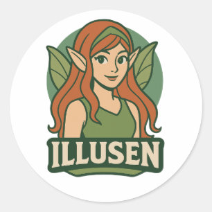Illusen Classic Round Sticker