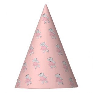 illusima Ballerina Hippo Light Pink Party Hat