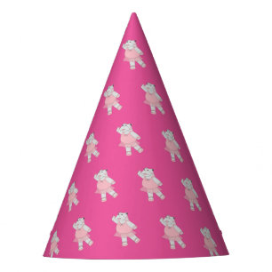 illusima Ballerina Hippo Pink Party Hat