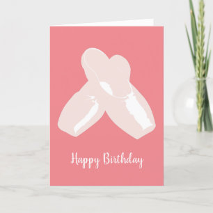 illusima Ballerina Point Shoes Peach Birthday Card
