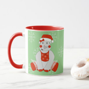 illusima Ballerina Rhino Christmas Snowflakes Mug