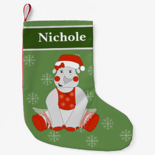 illusima Ballerina Rhino Christmas Snowflakes Small Christmas Stocking