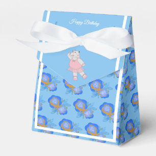 illusima Ballet Hippo Blue Rose Birthday Gift/ Favour Box